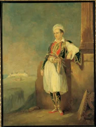 Porträt des Dichters Lord George Noel Byron, 1830